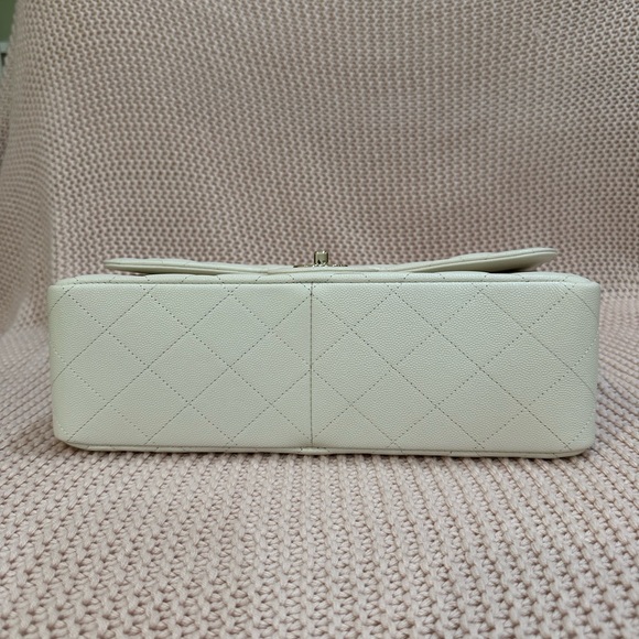 Chanel classic double flap quilted caviar medium handbag - style # A58600Y25378 - Picture 5 of 17